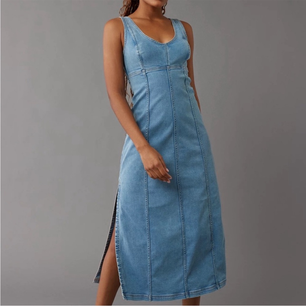 American Eagle Denim Sleeveless Dress